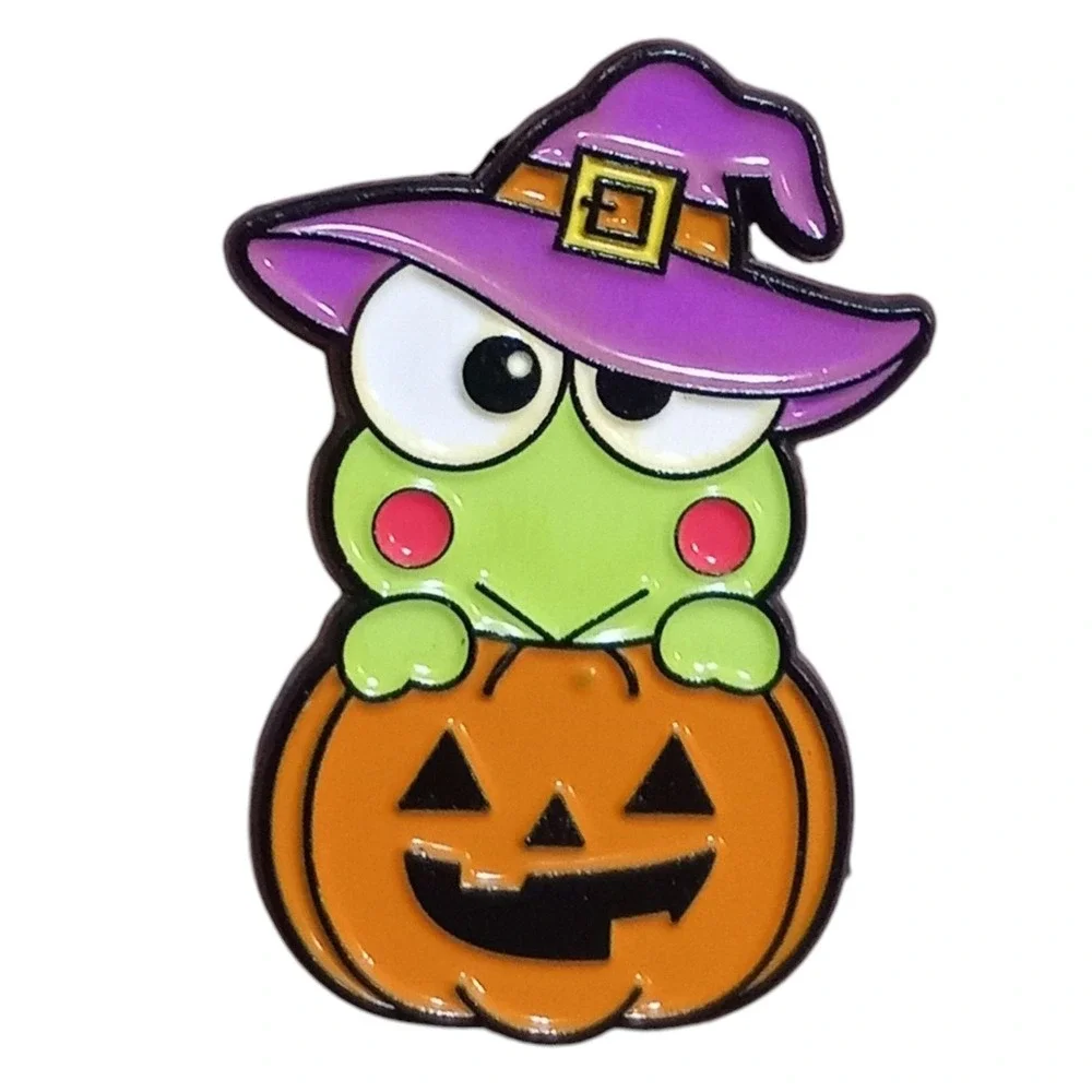 Sanrio Hello Kitty - Keroppi In Pumpkin Halloween Enamel Pin